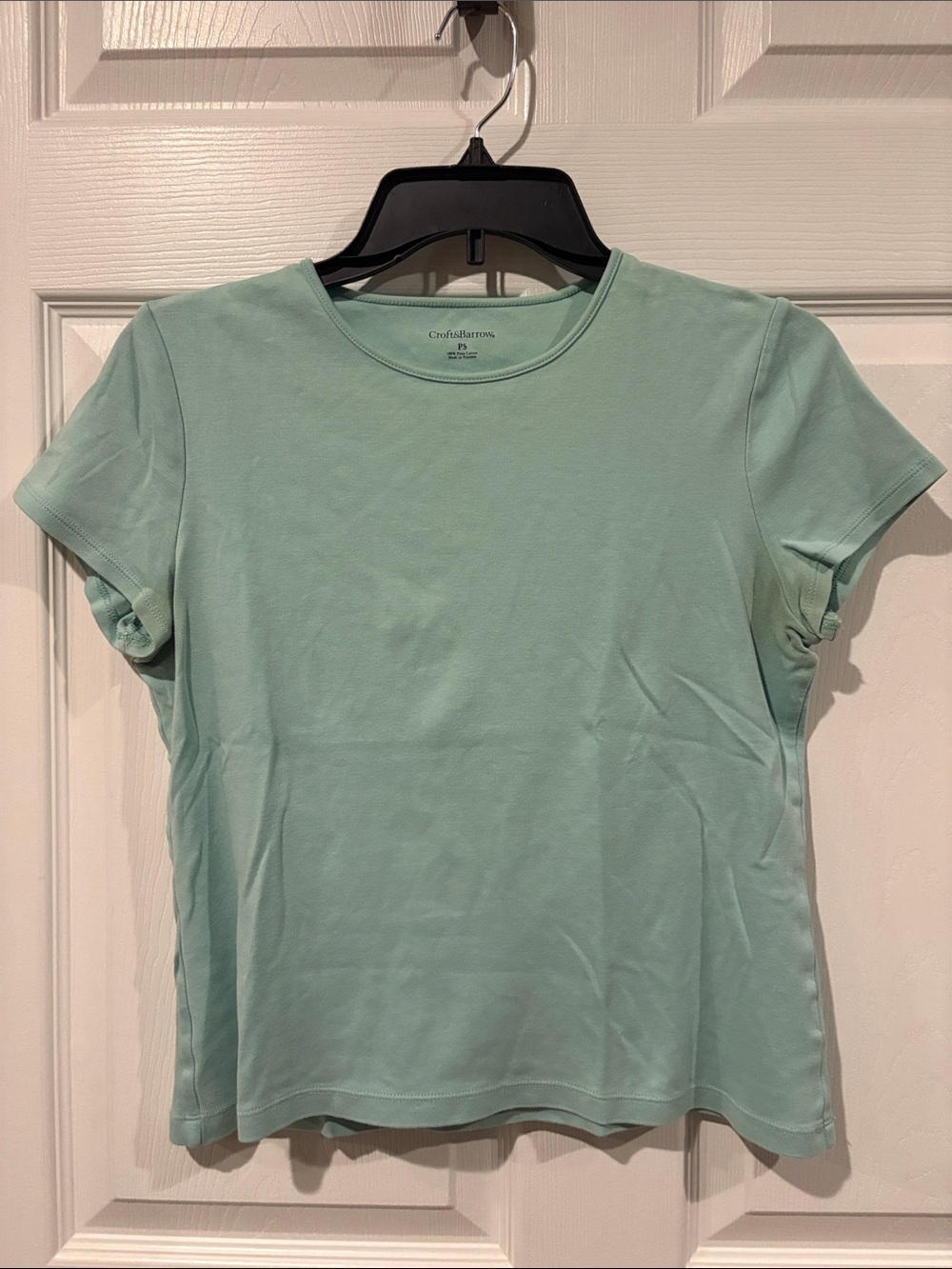 Coldwater Creek Mint Green Crew Neck Short Sleeve Tee